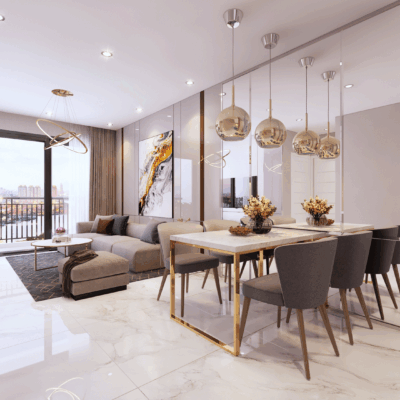 Thiết kế thi công nội thất chung cư 1 phòng ngủ đẹp